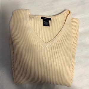 Calvin Klein Jeans Cream Ribbed Sweater